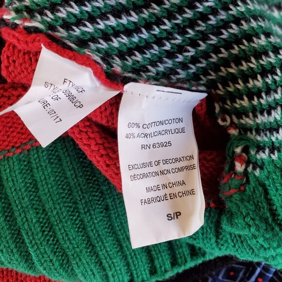 Ugly Christmas Sweater Men's Small Knit Pullover Reindeer Light Up Long Sleeve - Picture 10 of 10